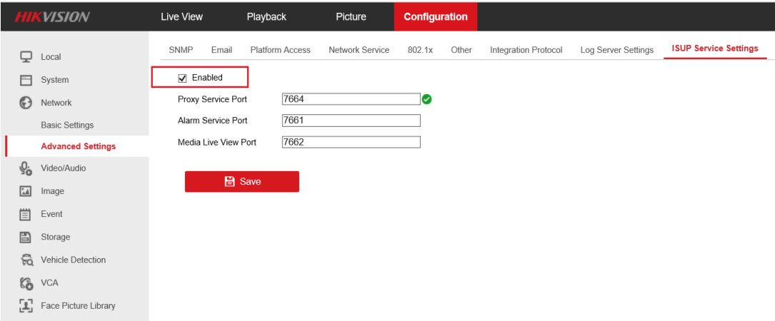 cach cai dat camera tu xa ve dau ghi hình ISUP hikvision